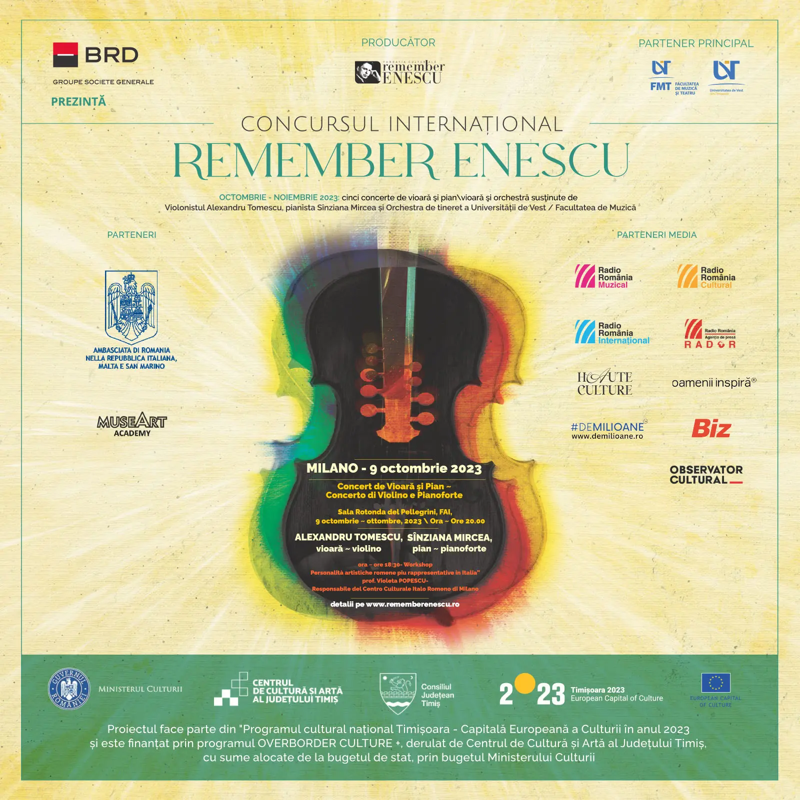 Deschidere seria Concertelor “Remember Enescu”