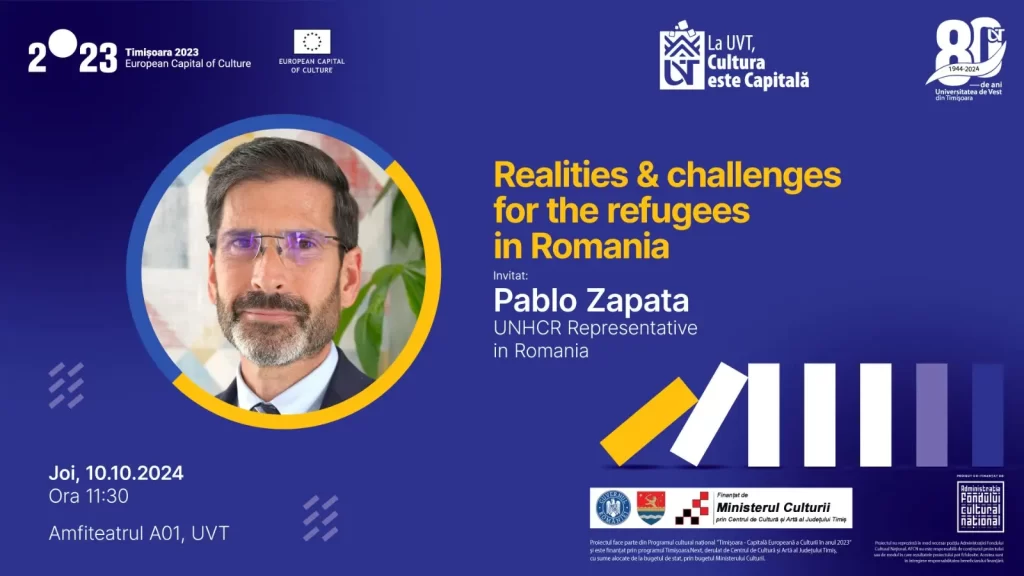 Conferință Pablo Zapata „Realities & challenges for the refugees in Romania”