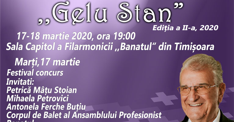 Încep înscrierile la Festivalul – Concurs ”Gelu Stan”, ediția a II-a, 2020 la Timișoara