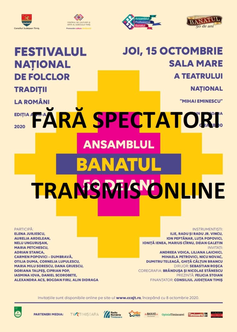 ”Tradiții la români” – festival în pandemie, fără spectatori, dar transmis online