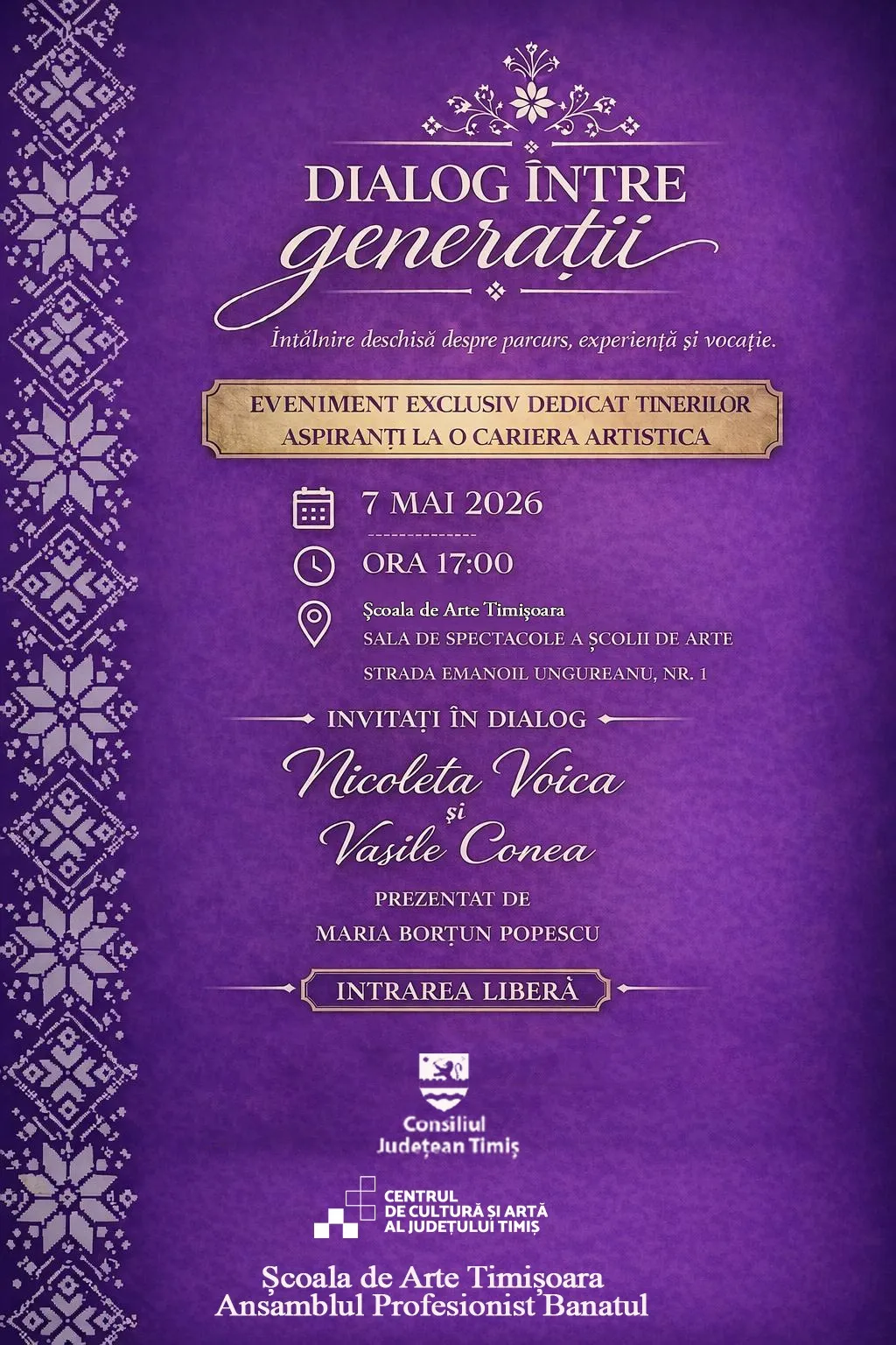 „Dialog între generații” – o întâlnire specială cu valorile culturii locale